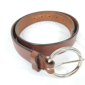 Old Navy 34 Ring Buckle Italian Leather Belt Brown Women's Size 34 (29"-33") USA